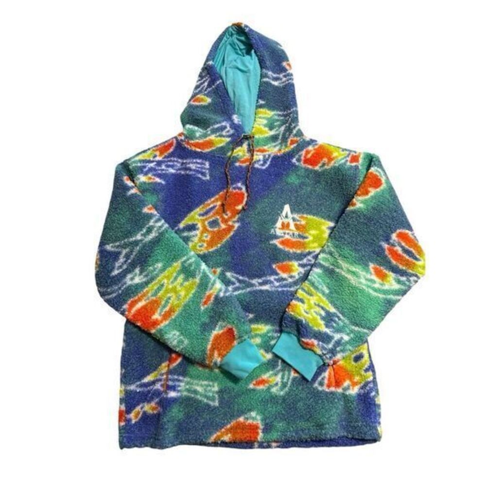 NEW Disney Hoodie Adult Sm Blue Green Avatar Pandora Animal Kingdom Fleece Parks